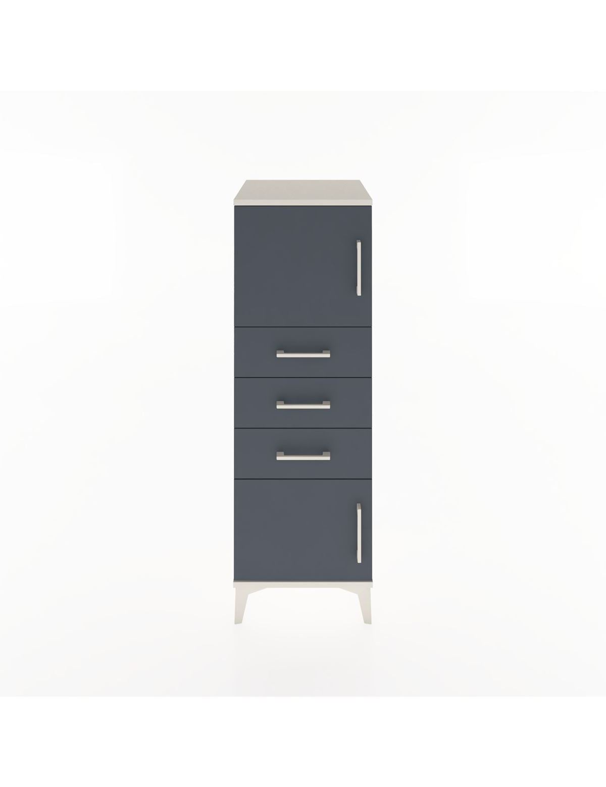 Hyperion Dolap Tek Raflı 3 Çekmeceli 2 Kapaklı 44x44x134 - S49M052V2B