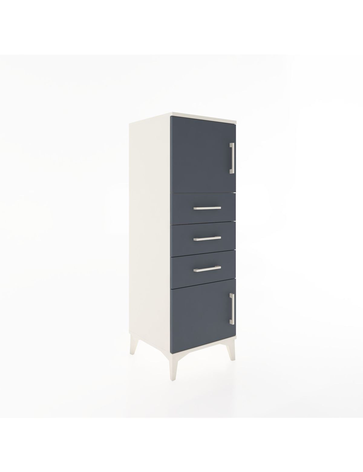 Hyperion Dolap Tek Raflı 3 Çekmeceli 2 Kapaklı 44x44x134 - S49M052V2B