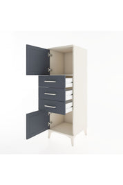 Hyperion Dolap Tek Raflı 3 Çekmeceli 2 Kapaklı 44x44x134 - S49M052V2B