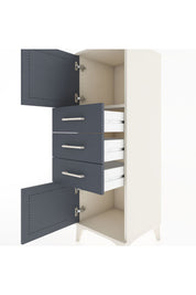 Hyperion Dolap Tek Raflı 3 Çekmeceli 2 Kapaklı 44x44x134 - S49M052V2B