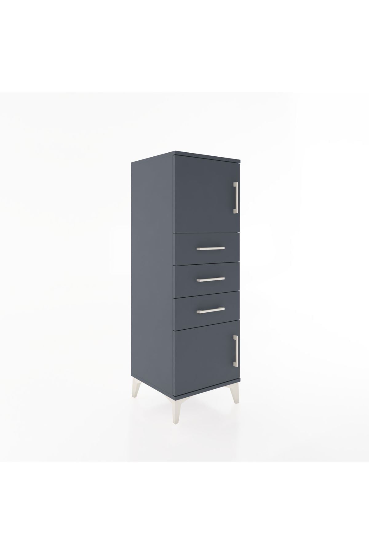 Hyperion Dolap Tek Raflı 3 Çekmeceli 2 Kapaklı 44x44x134 - S49M052V5B