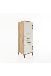 Hyperion Dolap Tek Raflı 3 Çekmeceli 2 Kapaklı 44x44x134 - S49M052V7B