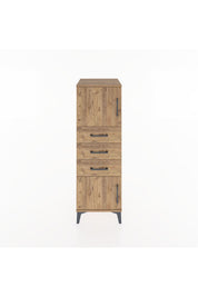 Hyperion Dolap Tek Raflı 3 Çekmeceli 2 Kapaklı 44x44x134 - S49M052V9B