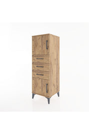 Hyperion Dolap Tek Raflı 3 Çekmeceli 2 Kapaklı 44x44x134 - S49M052V9B