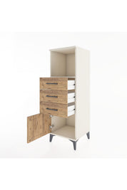 Hyperion Dolap Tek Raflı 3 Çekmeceli Tek Kapaklı 44x44x134 - S49M053V3B