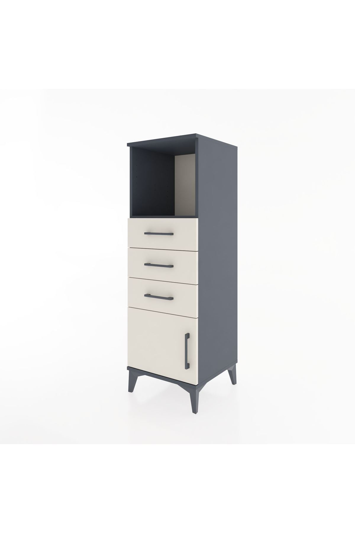 Hyperion Dolap Tek Raflı 3 Çekmeceli Tek Kapaklı 44x44x134 - S49M053V4B