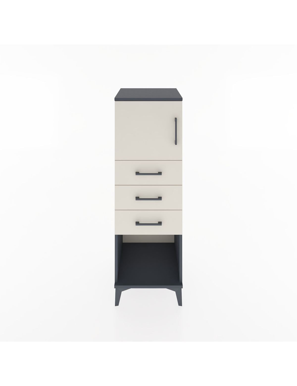 Hyperion Dolap Tek Raflı 3 Çekmeceli Tek Kapaklı 44x44x134 - S49M054V4B