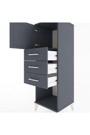 Hyperion Dolap Tek Raflı 3 Çekmeceli Tek Kapaklı 44x44x134 - S49M054V5B