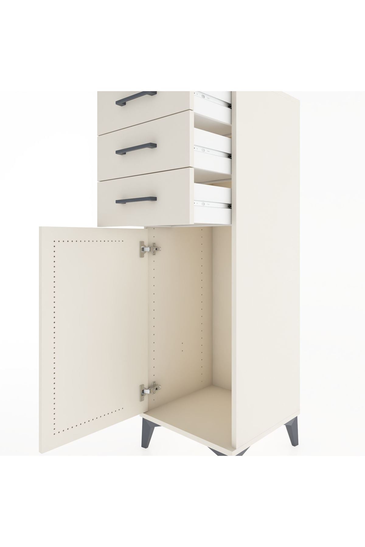 Hyperion Dolap 3 Çekmeceli Tek Kapaklı 44x44x134 - S49M055V1B