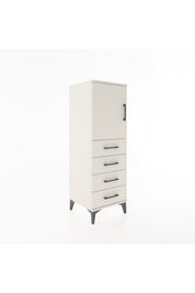 Hyperion Dolap 2 Raflı 4 Çekmeceli Tek Kapaklı 44x44x134 - S49M056V1B