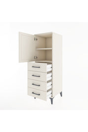 Hyperion Dolap 2 Raflı 4 Çekmeceli Tek Kapaklı 44x44x134 - S49M056V1B