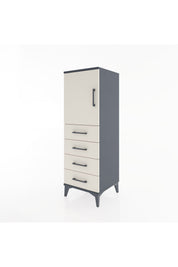Hyperion Dolap 2 Raflı 4 Çekmeceli Tek Kapaklı 44x44x134 - S49M056V4B