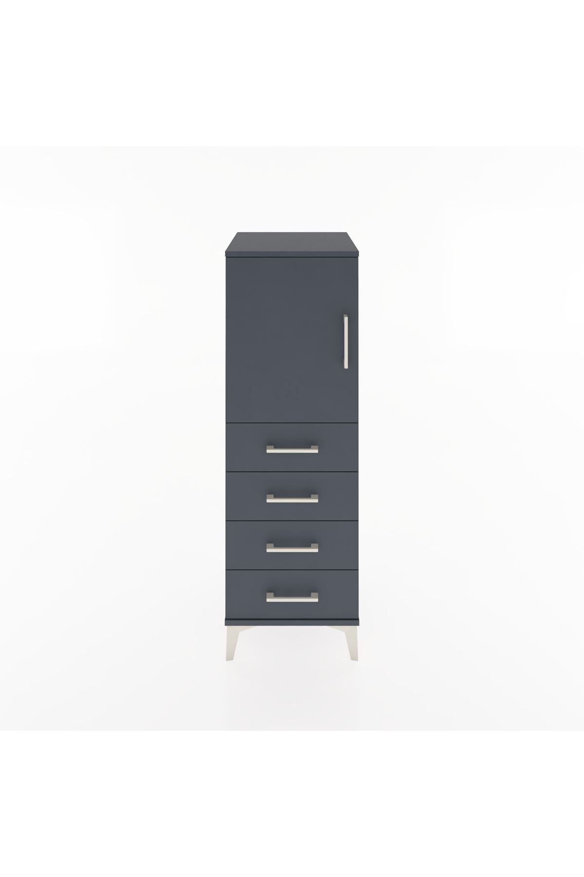 Hyperion Dolap 2 Raflı 4 Çekmeceli Tek Kapaklı 44x44x134 - S49M056V5B