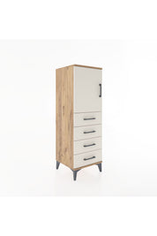 Hyperion Dolap 2 Raflı 4 Çekmeceli Tek Kapaklı 44x44x134 - S49M056V7B