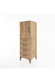 Hyperion Dolap 2 Raflı 4 Çekmeceli Tek Kapaklı 44x44x134 - S49M056V9B