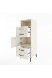 Hyperion Dolap 2 Raflı 4 Çekmeceli Tek Kapaklı 44x44x134 - S49M057V1B