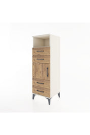 Hyperion Dolap 2 Raflı 4 Çekmeceli Tek Kapaklı 44x44x134 - S49M057V3B