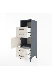 Hyperion Dolap 2 Raflı 4 Çekmeceli Tek Kapaklı 44x44x134 - S49M057V4B