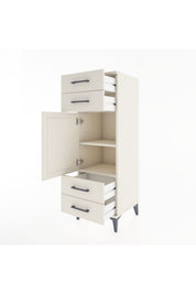 Hyperion Dolap 2 Raflı 4 Çekmeceli Tek Kapaklı 44x44x134 - S49M058V1B