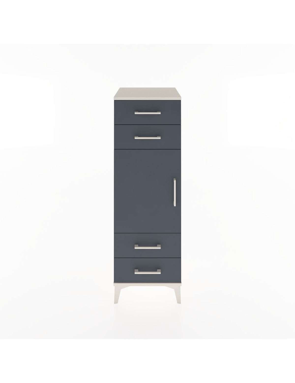 Hyperion Dolap 2 Raflı 4 Çekmeceli Tek Kapaklı 44x44x134 - S49M058V2B