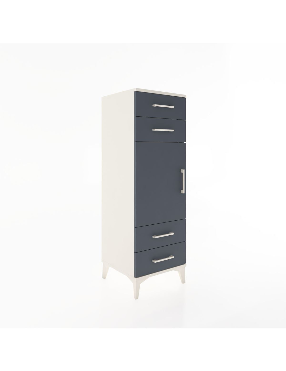 Hyperion Dolap 2 Raflı 4 Çekmeceli Tek Kapaklı 44x44x134 - S49M058V2B