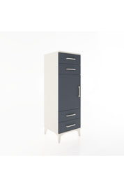 Hyperion Dolap 2 Raflı 4 Çekmeceli Tek Kapaklı 44x44x134 - S49M058V2B