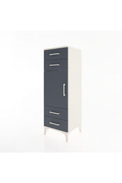 Hyperion Dolap 2 Raflı 4 Çekmeceli Tek Kapaklı 44x44x134 - S49M058V2B