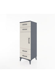 Hyperion Dolap 2 Raflı 4 Çekmeceli Tek Kapaklı 44x44x134 - S49M058V4B