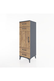 Hyperion Dolap 2 Raflı 4 Çekmeceli Tek Kapaklı 44x44x134 - S49M058V6B