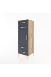 Hyperion Dolap 2 Raflı 4 Çekmeceli Tek Kapaklı 44x44x134 - S49M058V8B