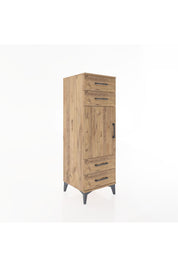 Hyperion Dolap 2 Raflı 4 Çekmeceli Tek Kapaklı 44x44x134 - S49M058V9B
