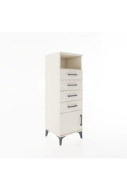 Hyperion Dolap Tek Raflı 4 Çekmeceli Tek Kapaklı 44x44x134 - S49M059V1B