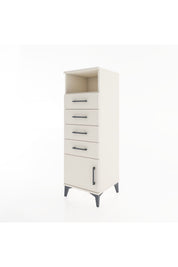 Hyperion Dolap Tek Raflı 4 Çekmeceli Tek Kapaklı 44x44x134 - S49M059V1B