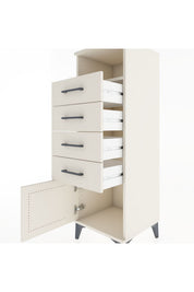 Hyperion Dolap Tek Raflı 4 Çekmeceli Tek Kapaklı 44x44x134 - S49M059V1B