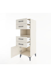 Hyperion Dolap Tek Raflı 4 Çekmeceli Tek Kapaklı 44x44x134 - S49M060V1B