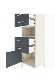Hyperion Dolap Tek Raflı 4 Çekmeceli Tek Kapaklı 44x44x134 - S49M060V2B