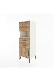 Hyperion Dolap Tek Raflı 4 Çekmeceli Tek Kapaklı 44x44x134 - S49M060V3B