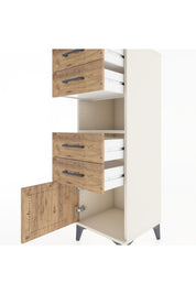 Hyperion Dolap Tek Raflı 4 Çekmeceli Tek Kapaklı 44x44x134 - S49M060V3B