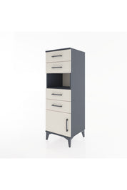 Hyperion Dolap Tek Raflı 4 Çekmeceli Tek Kapaklı 44x44x134 - S49M060V4B