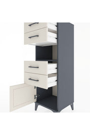 Hyperion Dolap Tek Raflı 4 Çekmeceli Tek Kapaklı 44x44x134 - S49M060V4B