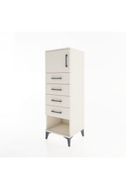 Hyperion Dolap Tek Raflı 4 Çekmeceli Tek Kapaklı 44x44x134 - S49M061V1B