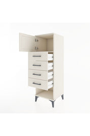 Hyperion Dolap Tek Raflı 4 Çekmeceli Tek Kapaklı 44x44x134 - S49M061V1B