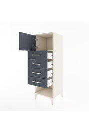 Hyperion Dolap Tek Raflı 4 Çekmeceli Tek Kapaklı 44x44x134 - S49M061V2B