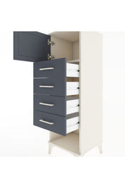 Hyperion Dolap Tek Raflı 4 Çekmeceli Tek Kapaklı 44x44x134 - S49M061V2B