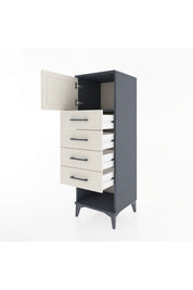 Hyperion Dolap Tek Raflı 4 Çekmeceli Tek Kapaklı 44x44x134 - S49M061V4B