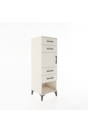 Hyperion Dolap Tek Raflı 4 Çekmeceli Tek Kapaklı 44x44x134 - S49M062V1B