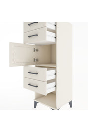 Hyperion Dolap Tek Raflı 4 Çekmeceli Tek Kapaklı 44x44x134 - S49M062V1B
