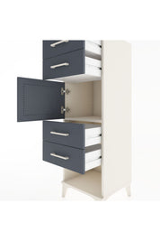 Hyperion Dolap Tek Raflı 4 Çekmeceli Tek Kapaklı 44x44x134 - S49M062V2B