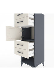 Hyperion Dolap Tek Raflı 4 Çekmeceli Tek Kapaklı 44x44x134 - S49M062V4B