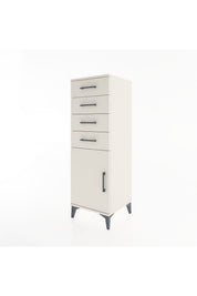 Hyperion Dolap Tek Raflı 4 Çekmeceli Tek Kapaklı 44x44x134 - S49M063V1B